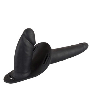 Podwójny penis dildo członek strap on uprząż sex