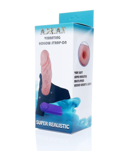 Strapon proteza penisa pusta dildo wibrator 16cm