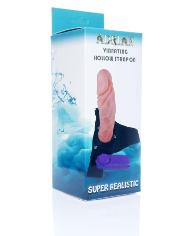 Strapon proteza penisa pusta dildo wibrator 16cm