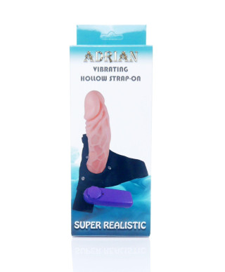 Strapon proteza penisa pusta dildo wibrator 16cm