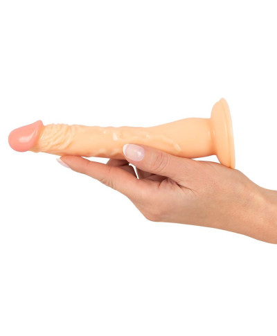 Dildo na przyssawce naturalny rozmiar wąskie 18cm