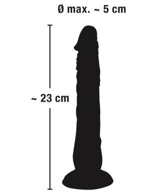 Dildo na przyssawce naturalny rozmiar wąskie 18cm