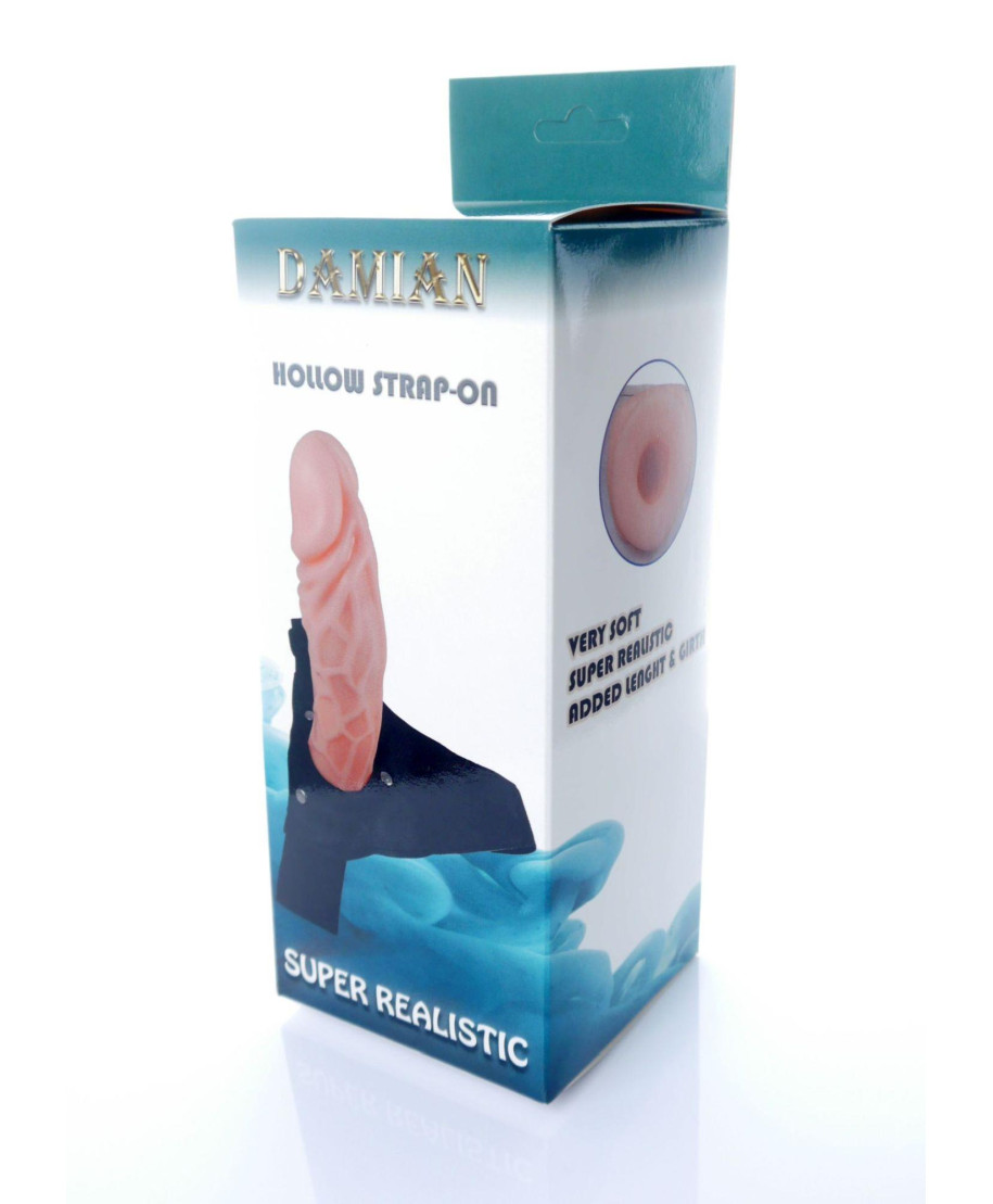 Penis na szelkach sex proteza pusta strapon 16cm