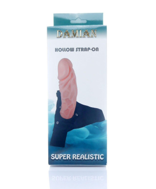 Penis na szelkach sex proteza pusta strapon 16cm