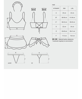 Erotyczne przebranie pokojówka strój obsessive sm