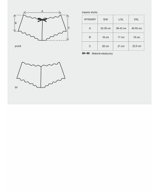 Szorty koronkowe obcisłe erotyczne obsessive sm