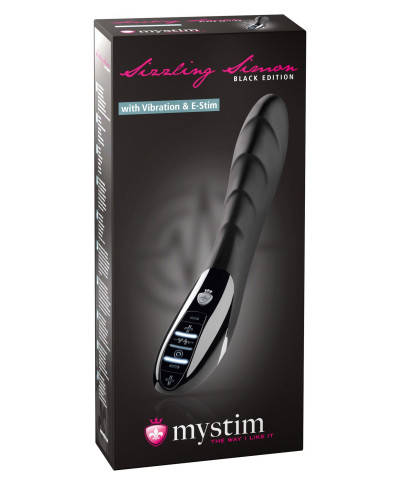 Stymulator-SIZZLING SIMON ESTIM VIBRATOR BLACK