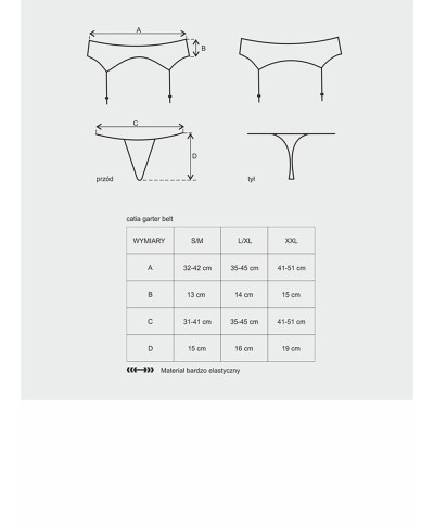 Komplet pas do pończoch sex stringi obsessive lxl