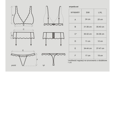 Pas stringi biustonosz sex komplet emperita sm