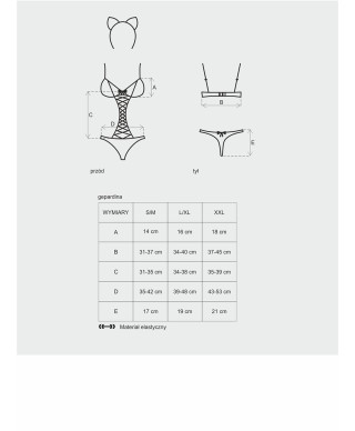 Kotka sex kostium strój przebranie obsessive lxl