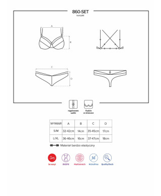 Komplet stringi biustonosz fiszbiny 860-set-3 sm