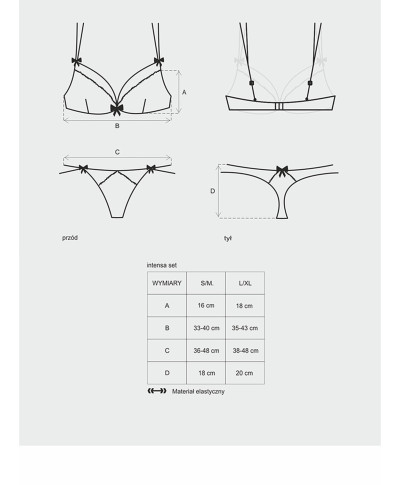 Koronkowy sex komplet stanik stringi intensa sm