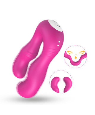 Podwójny wibrator lesbijski dla par 9 trybów 14cm