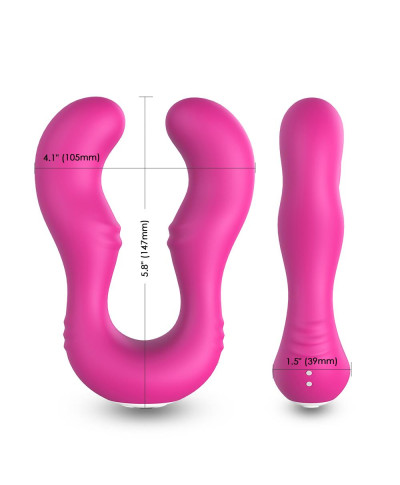 Podwójny wibrator lesbijski dla par 9 trybów 14cm