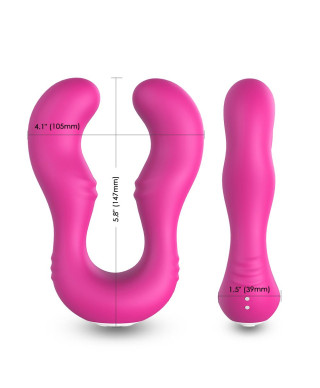 Podwójny wibrator lesbijski dla par 9 trybów 14cm