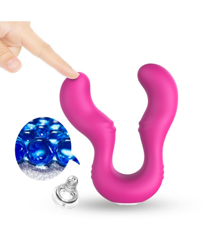 Podwójny wibrator lesbijski dla par 9 trybów 14cm