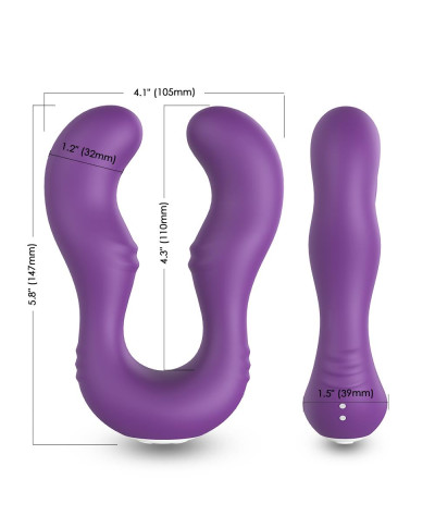 Podwójny wibrator lesbijski dla par 9 trybów 14cm