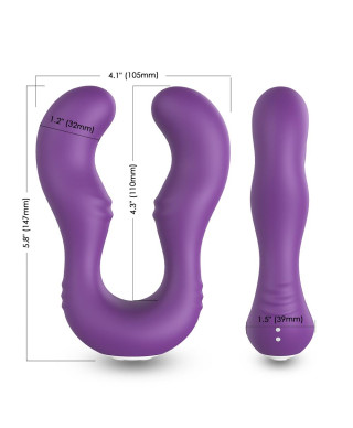 Podwójny wibrator lesbijski dla par 9 trybów 14cm