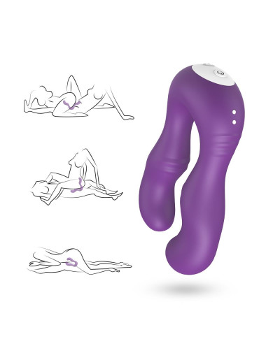 Podwójny wibrator lesbijski dla par 9 trybów 14cm