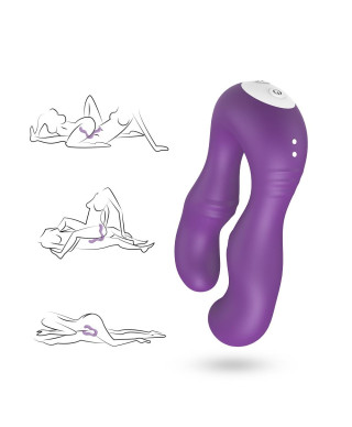 Podwójny wibrator lesbijski dla par 9 trybów 14cm