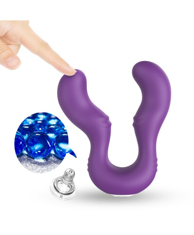 Podwójny wibrator lesbijski dla par 9 trybów 14cm