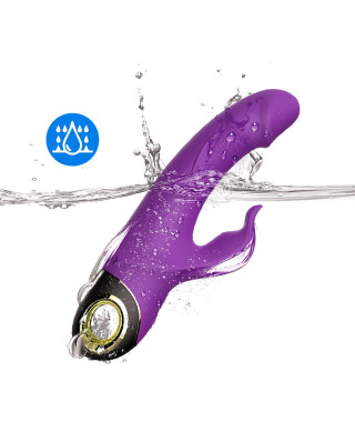 Wibrator królik z masażerem łechtaczki 22cm 9 tryb