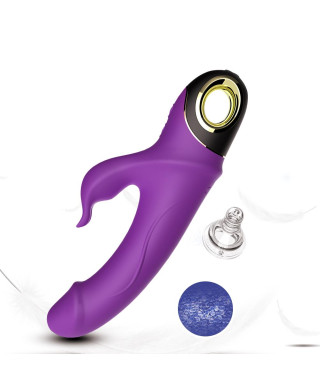 Wibrator królik z masażerem łechtaczki 22cm 9 tryb