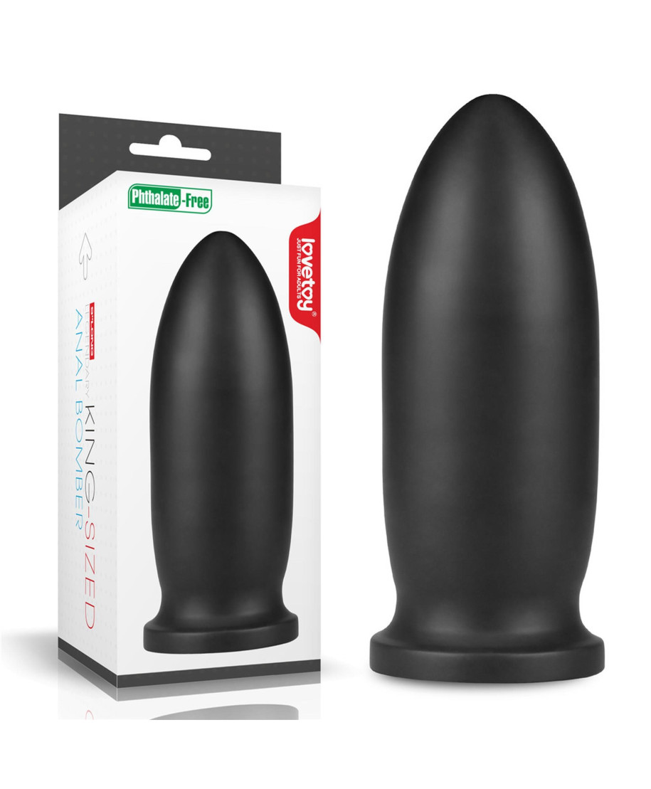 Elastyczny gruby korek analny z przyssawką 23 cm
