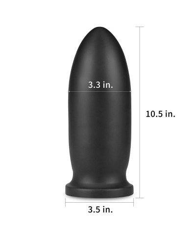 Elastyczny gruby korek analny z przyssawką 23 cm