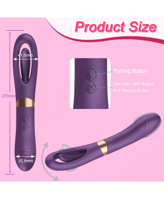 Flicking dual g spot vibrator