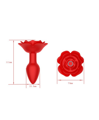 Rose rotating anal plug