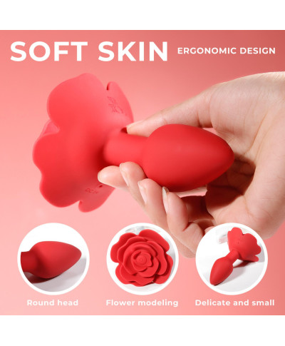 Rose rotating anal plug