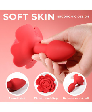 Rose rotating anal plug