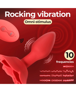 Rose rotating anal plug