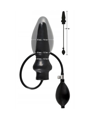 Lateksowy pompowany plug analny powiększany 20cm