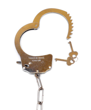 Kajdanki metalowe z futerkiem bondage bdsm