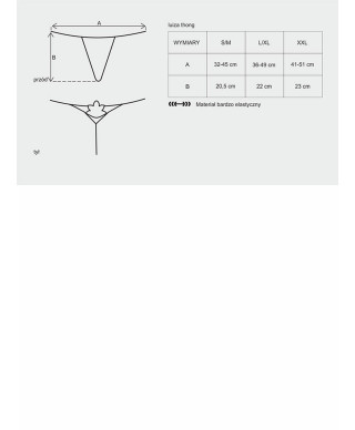 Stringi haft przejrzysta siateczka obsessive lxl