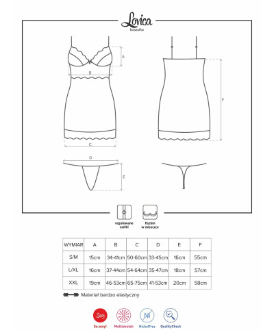 Erotyczna koszulka stringi sex komplet lovica lxl