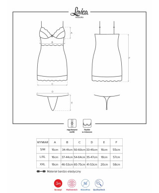 Erotyczna koszulka stringi sex komplet lovica lxl