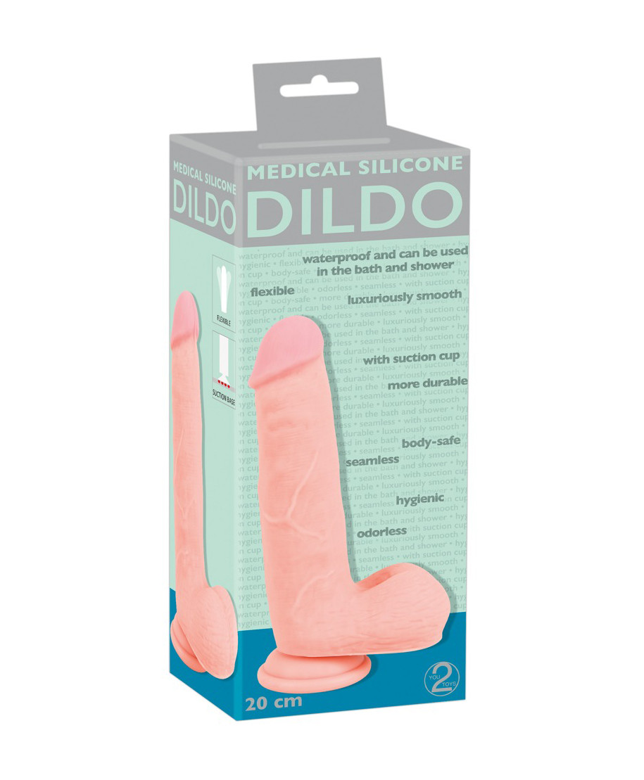 Duże grube dildo jak żywy penis na przyssawce 20cm