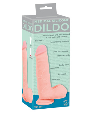 Duże grube dildo jak żywy penis na przyssawce 20cm