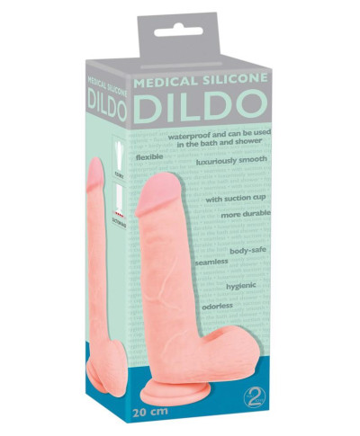 Duże grube dildo jak żywy penis na przyssawce 20cm