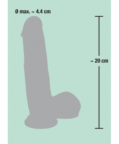 Duże grube dildo jak żywy penis na przyssawce 20cm