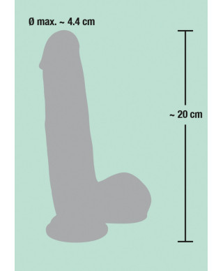 Duże grube dildo jak żywy penis na przyssawce 20cm