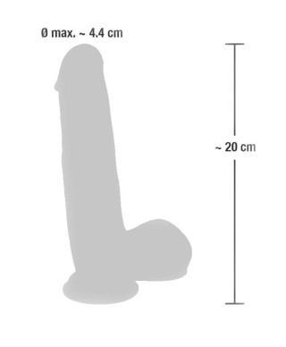 Duże grube dildo jak żywy penis na przyssawce 20cm