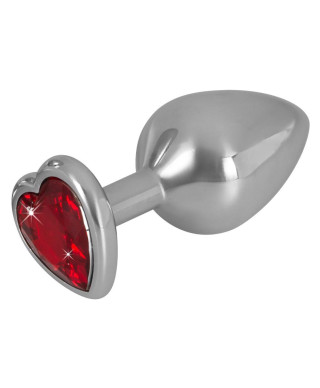 Ozdobny korek analny z sercem kryształek plug 8cm