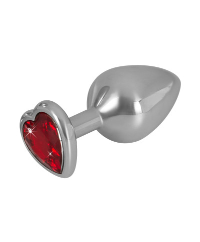 Ozdobny korek analny z sercem kryształek plug 8cm