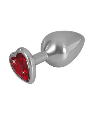 Ozdobny korek analny z sercem kryształek plug 8cm