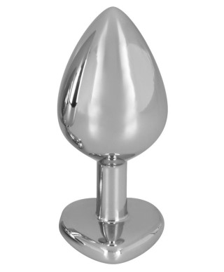 Ozdobny korek analny z sercem kryształek plug 8cm