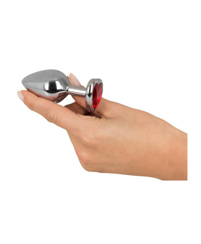 Ozdobny korek analny z sercem kryształek plug 8cm